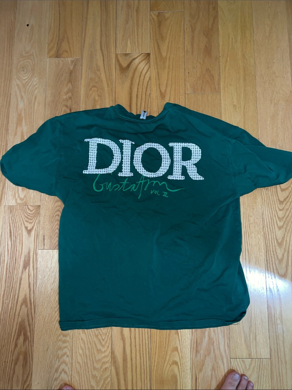 Dior Green Kids Logo Graphic Tee